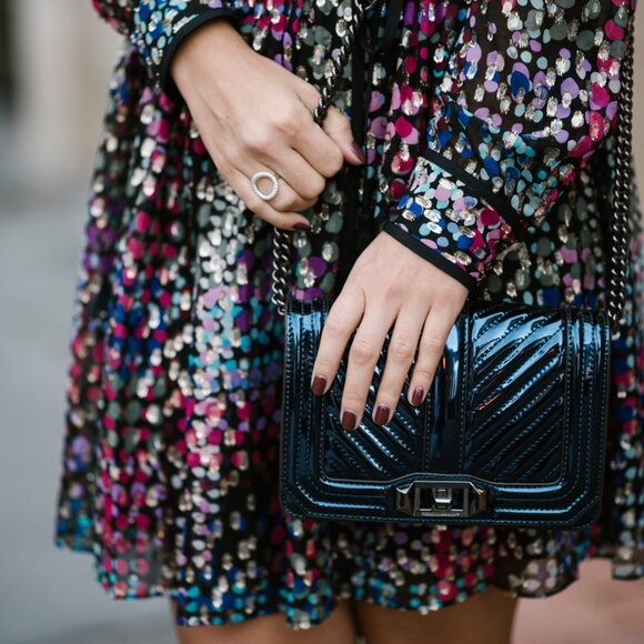 Kate Spade Metallic Multi Polka Dot Silk Wrap Mini Dress - Picture 3 of 7